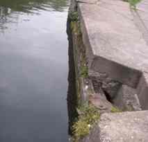 The stop gates in the canal bank from World War Two.